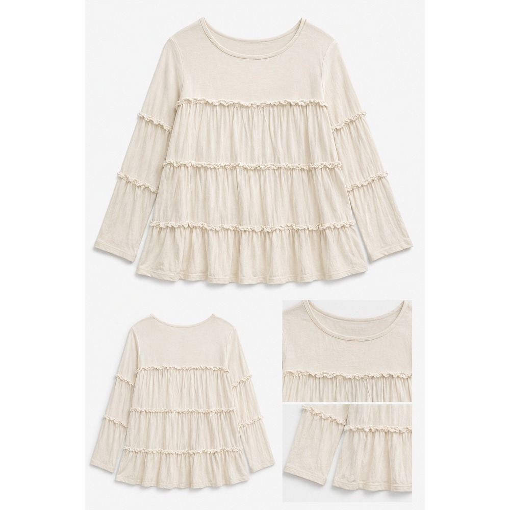 POL Soft Boho Tiered Top